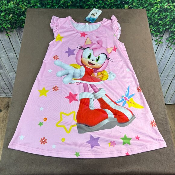 Sonic the Hedgehog Amy Girls Pink Nightgown Size 120 /5T (SKU: 120G) - Picture 1 of 5